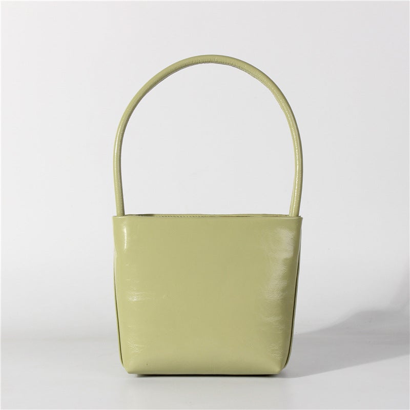 Georgia Jay Genuine Leather Retro Shoulder Bag Avocado green (special price)