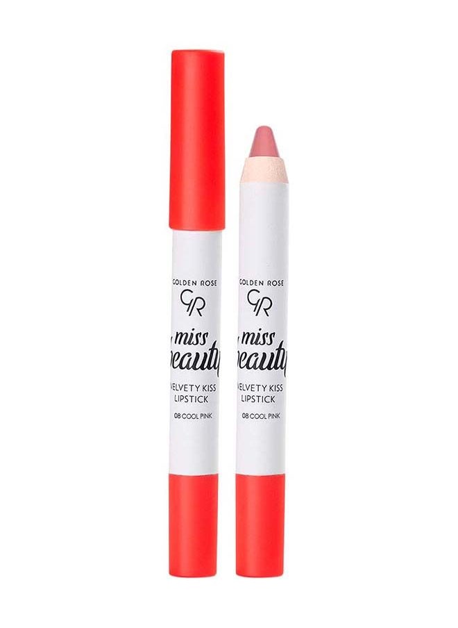 Golden Rose GOLDEN ROSE MISS BEAUTY VELVETY KISS LIPSTICK NO: 08 COOL PINK  - Image 1