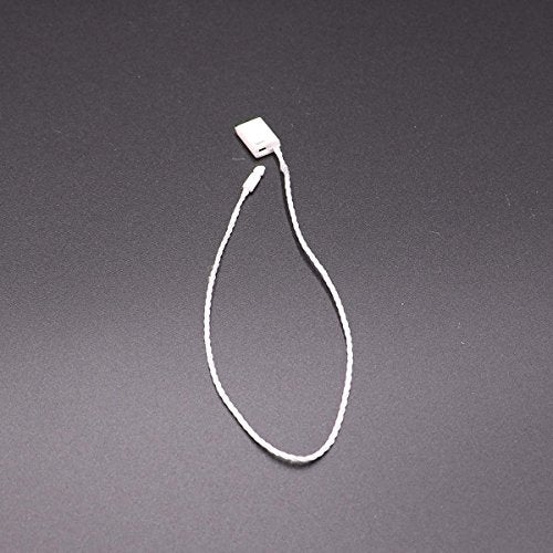 LGEGE 300Pcs 7-inch White Hang Tag Nylon String Snap Lock Pin Loop Fasteners Hook Ties - Image 2