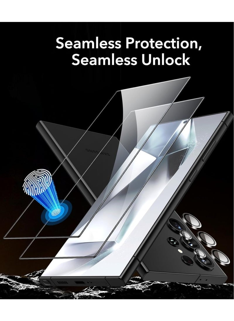 Techie 2 Pack Samsung Galaxy S24 Ultra Screen Protector, 9H Tempered Gorilla Glass, Easy Install Alignment Frame, Ultra Clear, Bubble-Free, Case-Friendly  - Image 4