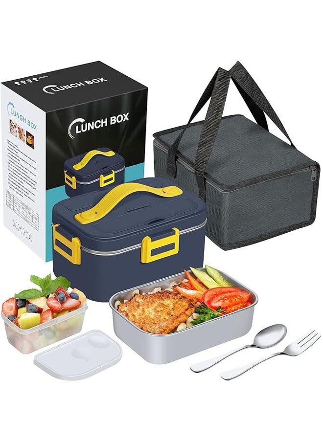 General Electric Lunch Box Food Warmer, 75W Portable Leakproof Heating Lunch Box Adult with 1.8L Removable 304 Stainless Steel Container, 12V 24V 220V Electric Lunch Box for Car Truck Home  - Image 1