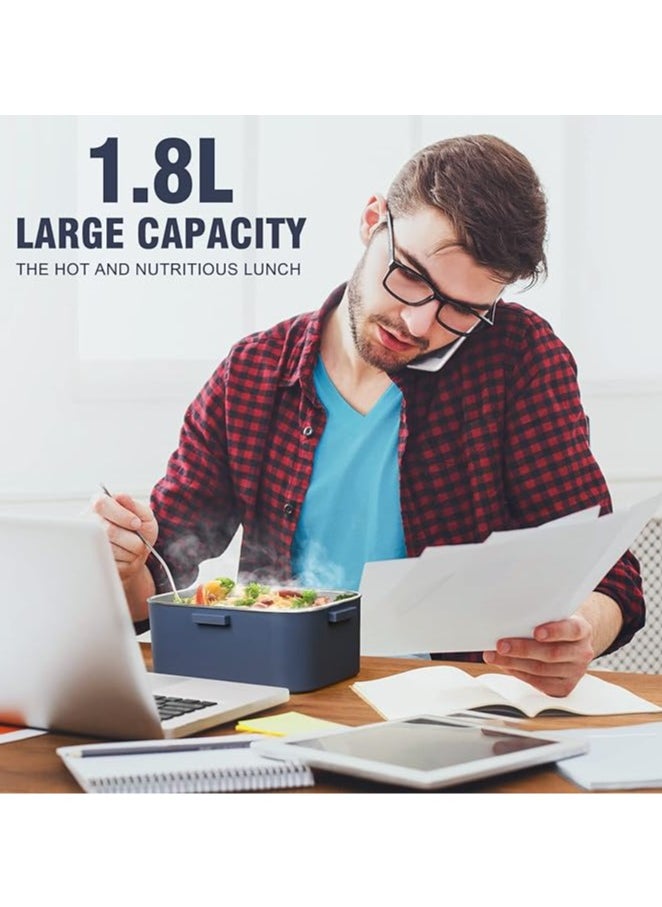 General Electric Lunch Box Food Warmer, 75W Portable Leakproof Heating Lunch Box Adult with 1.8L Removable 304 Stainless Steel Container, 12V 24V 220V Electric Lunch Box for Car Truck Home  - Image 5