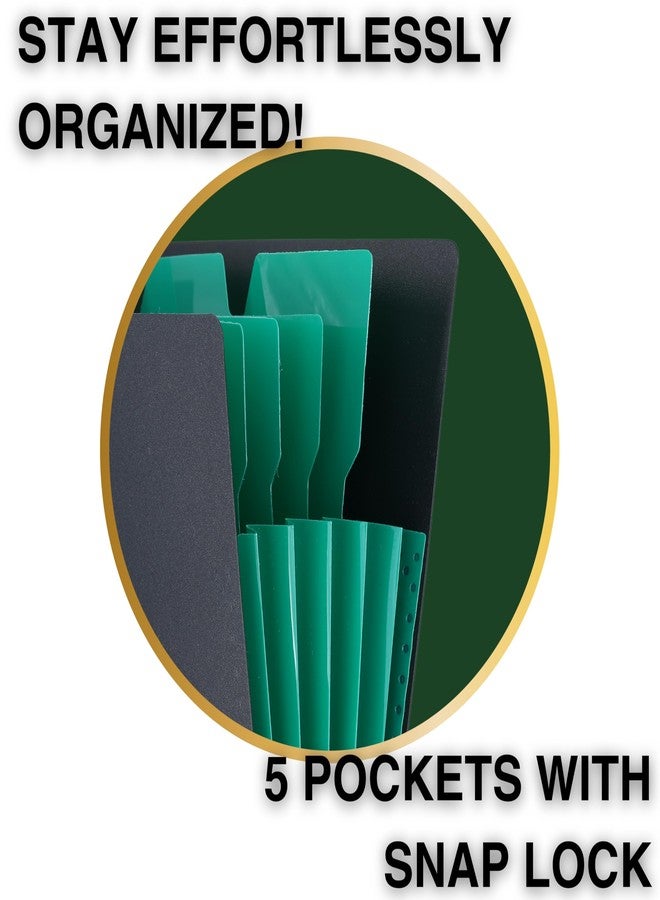 اس بي اس ملف SPS قابل للتوسيع بخمسة جيوب بتصميم مبتسم - يناسب مستندات بحجم A4 وحجم الرسائل، منظم ملفات قابل للطي، حامل ملفات للاستخدام في المكتب والمدرسة والمنزل - أخضر (عبوة من 4) - Image 5