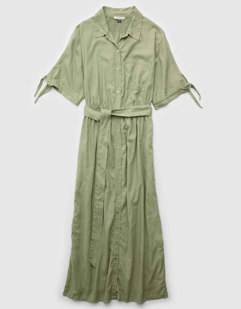 امريكان ايجل فستان بقصّة قميص ميدي بأكمام قصيرة