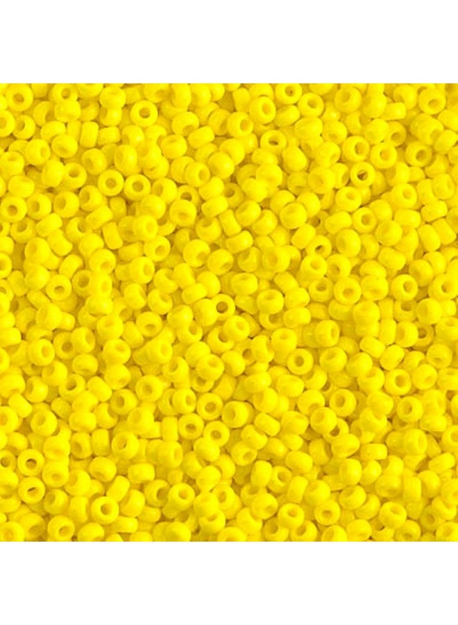 Miyuki Yellow Opaque Miyuki Japanese Round Rocailles Glass Seed Beads 11/0 Approximately 24 Gram 5 Inch Tube - Image 1