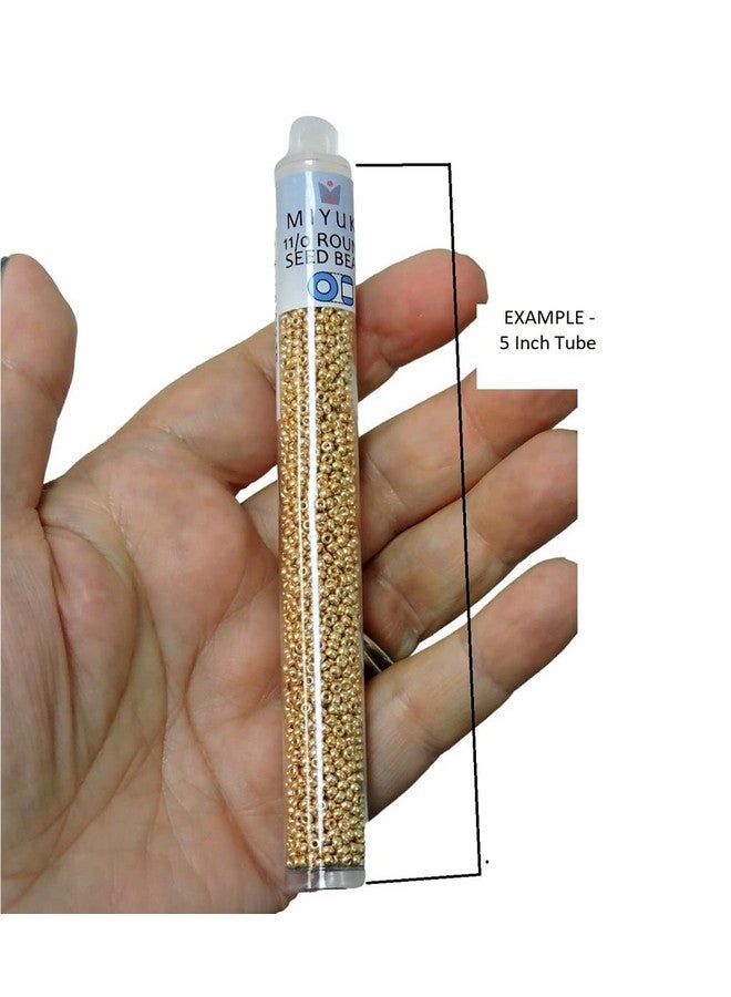 Miyuki Yellow Opaque Miyuki Japanese Round Rocailles Glass Seed Beads 11/0 Approximately 24 Gram 5 Inch Tube - Image 2