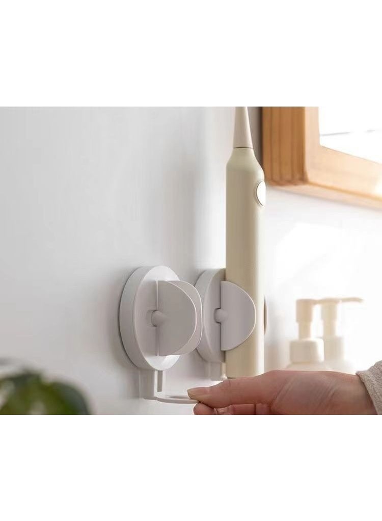 2pcs Universal Electric Toothbrush Holder，Wall Mounted Tooth Brushing Holder for Bathroom，Adhesive Toothbrush Holder,Toothbrush Organizer to Saving Space and Keep Drying  - Image 2