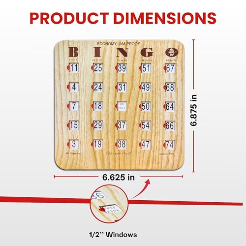 MR CHIPS Jam-Proof Fingertip Slide Bingo Cards with Sliding Windows 10 Pack in Tan Style - Image 5