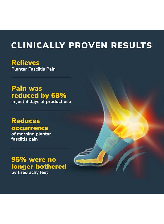 دكتور شولز كم دعم قوس القدم من دكتور شول® لتخفيف التهاب اللفافة الأخمصية وآلام القدم، دعامة قوس القدم المبطنة، شريط ضغط، بطانة من الفوم، نعل مانع للانزلاق، مناسب للارتداء طوال اليوم من الصباح إلى الليل، للجنسين، زوج واحد - Image 3