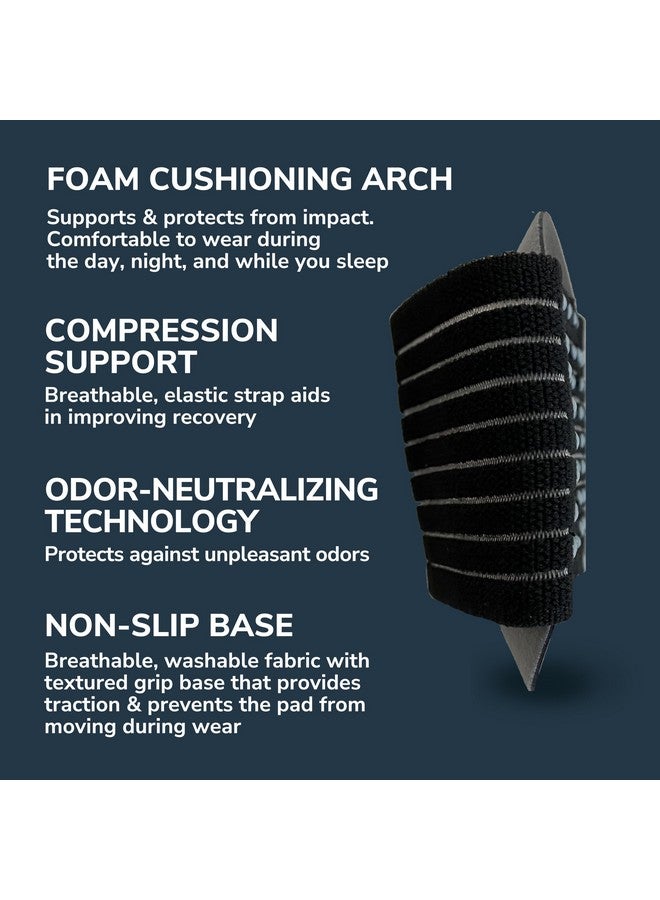 دكتور شولز كم دعم قوس القدم من دكتور شول® لتخفيف التهاب اللفافة الأخمصية وآلام القدم، دعامة قوس القدم المبطنة، شريط ضغط، بطانة من الفوم، نعل مانع للانزلاق، مناسب للارتداء طوال اليوم من الصباح إلى الليل، للجنسين، زوج واحد - Image 5