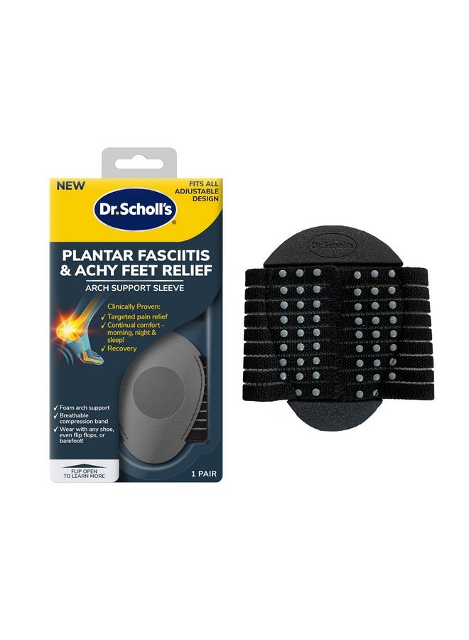دكتور شولز كم دعم قوس القدم من دكتور شول® لتخفيف التهاب اللفافة الأخمصية وآلام القدم، دعامة قوس القدم المبطنة، شريط ضغط، بطانة من الفوم، نعل مانع للانزلاق، مناسب للارتداء طوال اليوم من الصباح إلى الليل، للجنسين، زوج واحد - Image 1