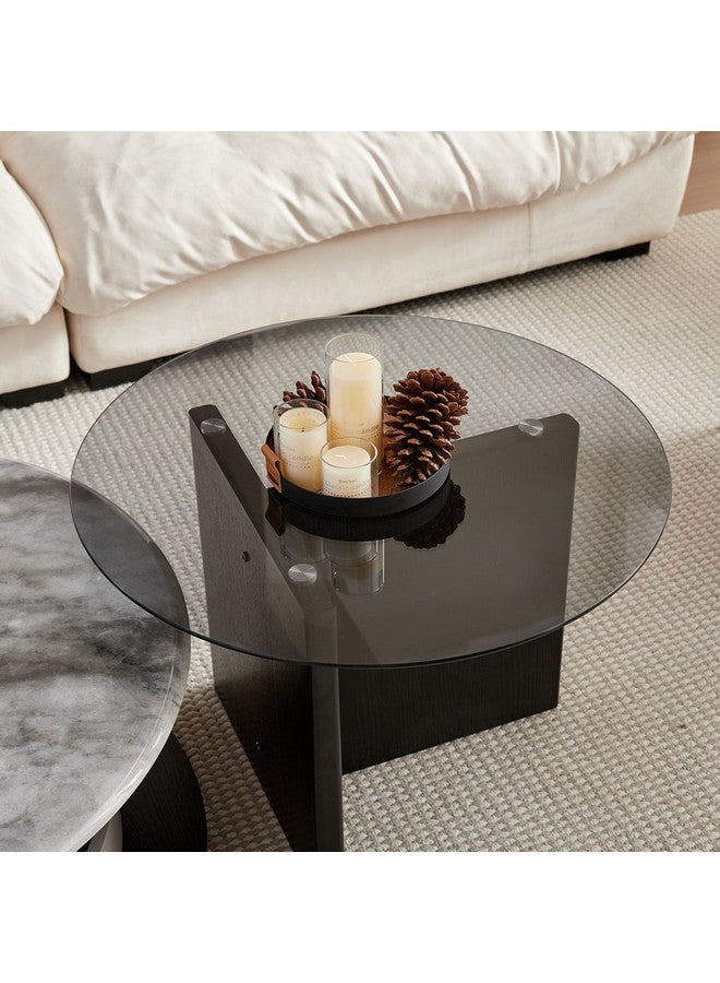 Home Box Merida 2-Piece Marble Coffee Table Set with Storage 80 x 35 x 80 cm  - Image 3