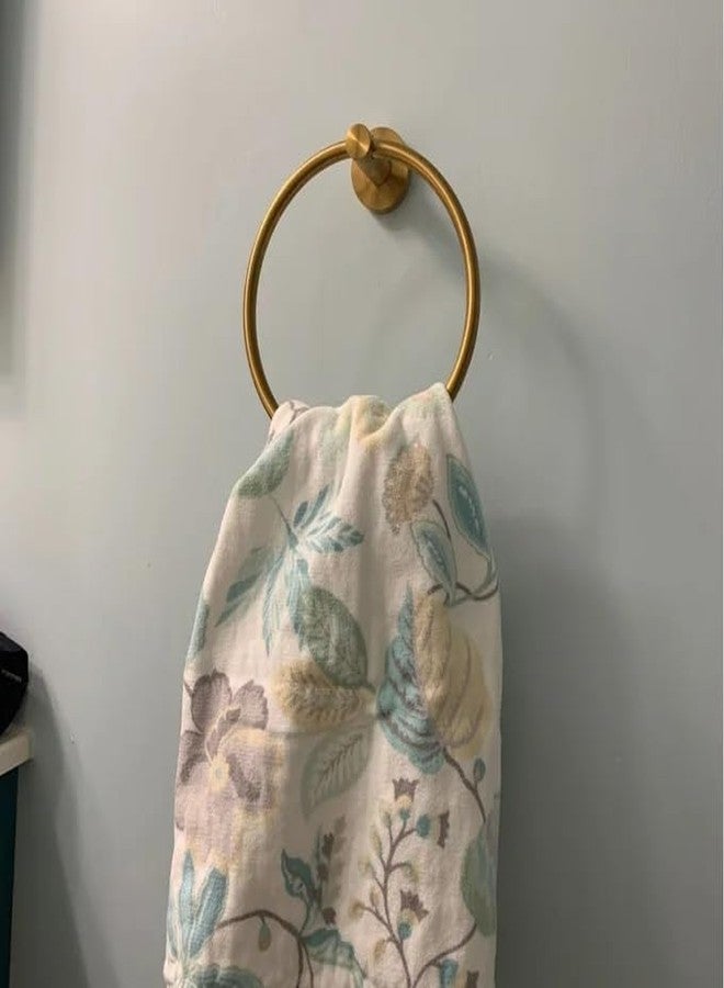 USHOWER 2 Pack Brushed Gold Towel Ring, Hand Towel Holder for Bathroom, Durable 304 Stainless Steel, Modern Style - Image 5