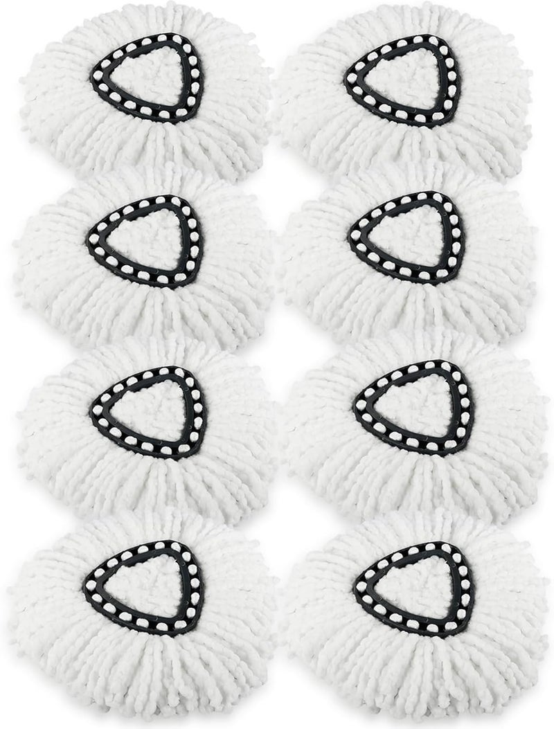Bulex (Pack of 8) Spin Mop Heads Replacements Mop Refill Compatible with Ocedar 1-Tank Easywring Spinning Mop Replace Head - Image 1