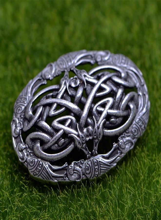 LANGHONG بروش لانغهونغ العتيق المستوحى من الفايكنج النوردي للرجال، بروش التنين والسلحفاة، مجوهرات تميمة، هدية للرجال - Image 5