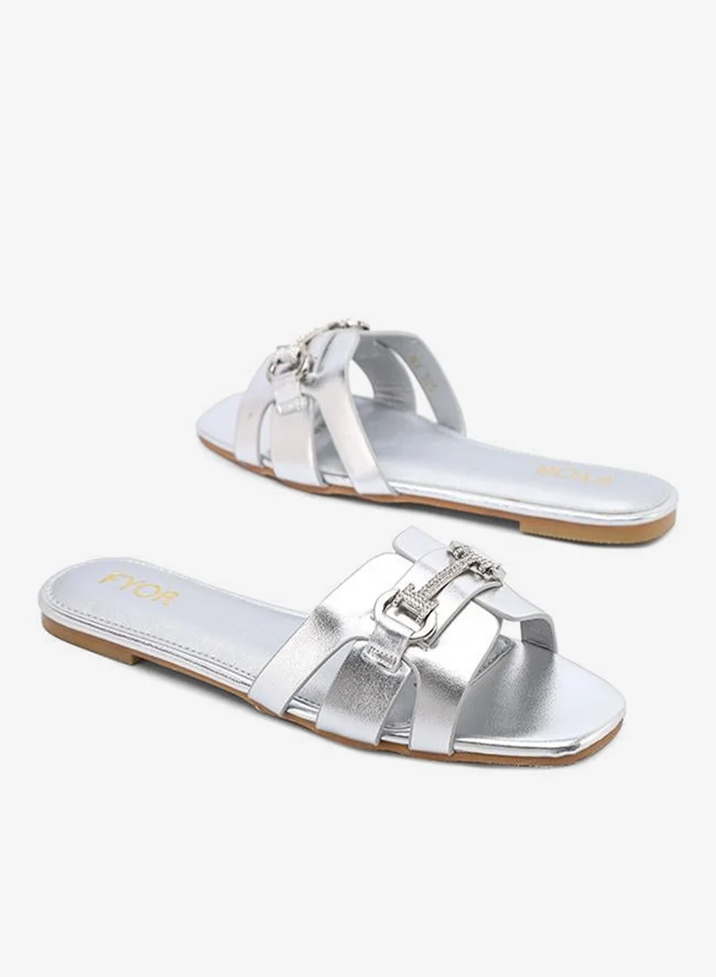 Fyor  Crystal Buckle Multi-Strap Flat Sandal MY 385 for Women | Best Price UAE