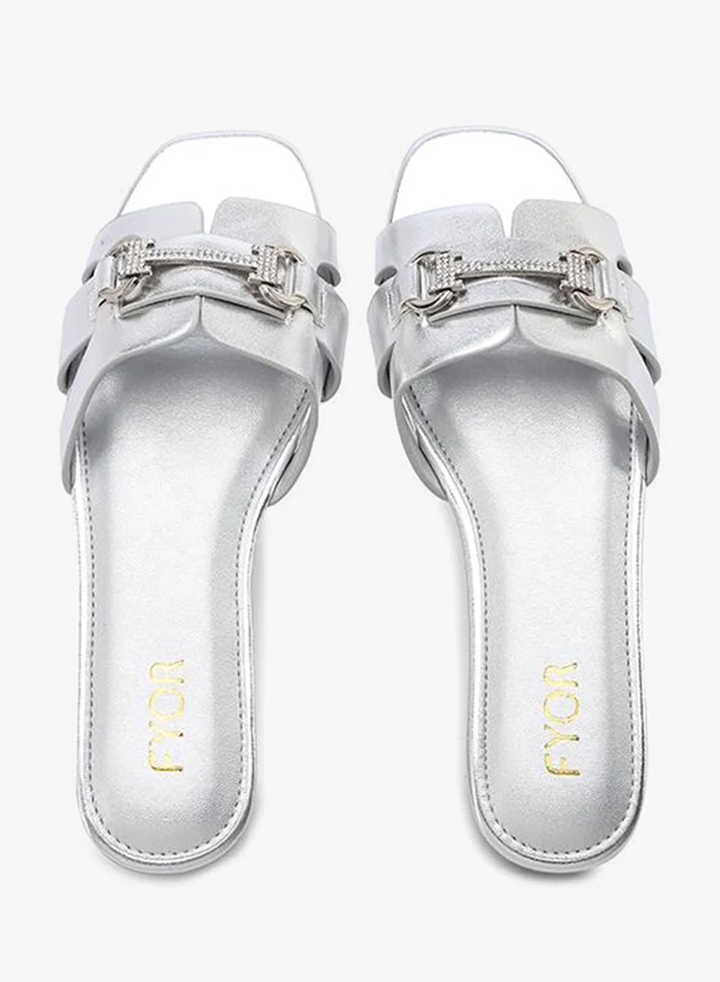 Fyor  Crystal Buckle Multi-Strap Flat Sandal MY 385 for Women | Best Price UAE