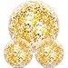 Hsei 3 Pcs Inflatable Beach Ball 16 Inch Glitter Summer Swimming Pool Disco Balls with Confetti Floatable Blow up Toys Decorations for Beach Wedding Outdoor birthday Party FavorGold - Image 3