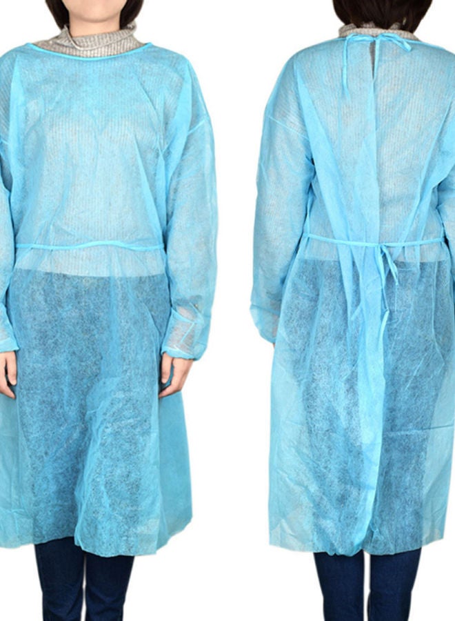 NIBEMINENT 10-Piece Disposable Isolation Gown Set Blue - Image 2