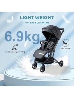 hibobi Hibobi Lightweight Travel Strollers,Compact Stroller for Airplane, Easy One-Hand Folding Baby Strollers,Adjustable Multi-Position Newborn Stroller,Umbrella Stroller with 5-Point Safety Harness  - Image 4