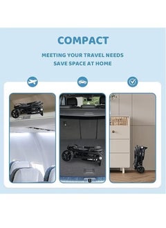 hibobi Hibobi Lightweight Travel Strollers,Compact Stroller for Airplane, Easy One-Hand Folding Baby Strollers,Adjustable Multi-Position Newborn Stroller,Umbrella Stroller with 5-Point Safety Harness  - Image 5