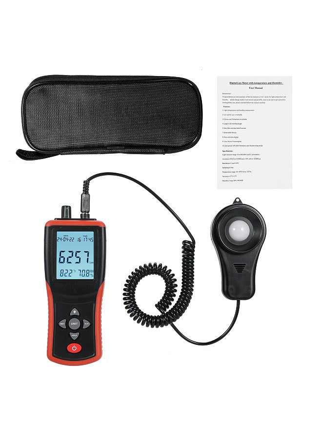 Digital Lux Meter 400,000 Lux Digital LCD Pocket Light Meter Lux/FC Measure Tester illuminometer Sensor Photometer TL-603 - Image 5