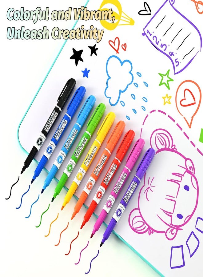 SUIN 9 Colors Dry Erase Markers - Low Odor, Non-Toxic, Slim Whiteboard markers, Medium Fine Tip Whiteboard Pens for Officer, Classroom & Home, 9 Count - Image 5