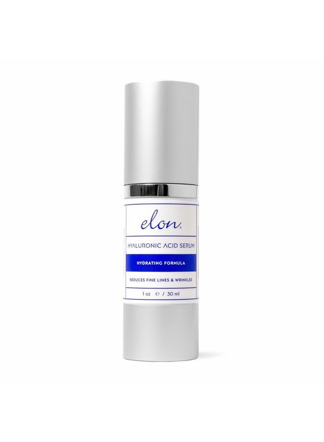 Elon Hyaluronic Acid Serum for Face & Neck - Revitalizing Daily Facial Serum Vitamin C and Hyaluronic Acid, E & Jojoba Oil - Promotes Deep Hydration & Collagen Production - Suitable for all Skin Types - Image 1