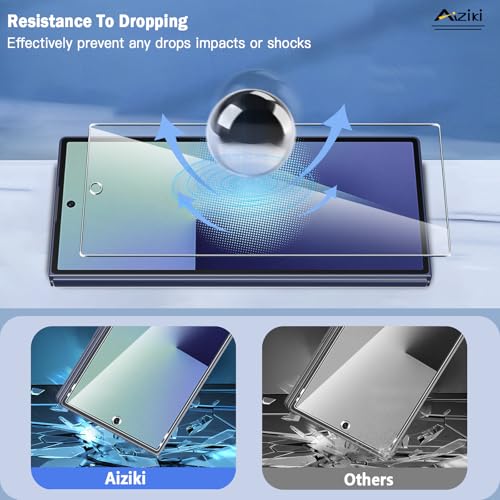 Aiziki (2 Pack Designed for Samsung Z Fold 7 Screen Protector Tempered Glass, Ultra Resistant, 9H Hardness Shatterproof, Scratch-Resistant, Bubble Free for Samsung Galaxy Z Fold 7 Screen Protector - Image 4