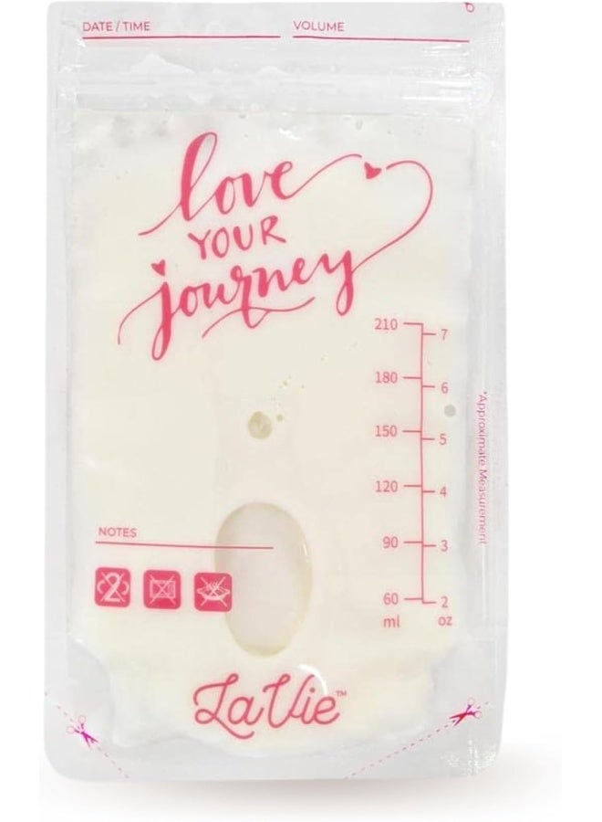 Lavie Breastmilk Storage Bags, 50 Count, 7 Ounce, Pre-Sterilized Breast Milk Containers - Image 1