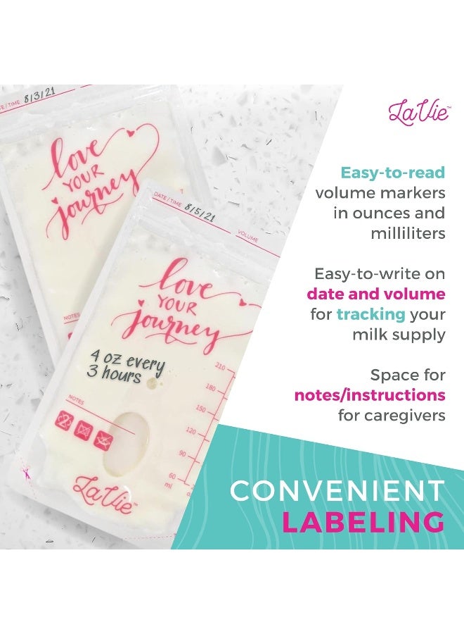 Lavie Breastmilk Storage Bags, 50 Count, 7 Ounce, Pre-Sterilized Breast Milk Containers - Image 4