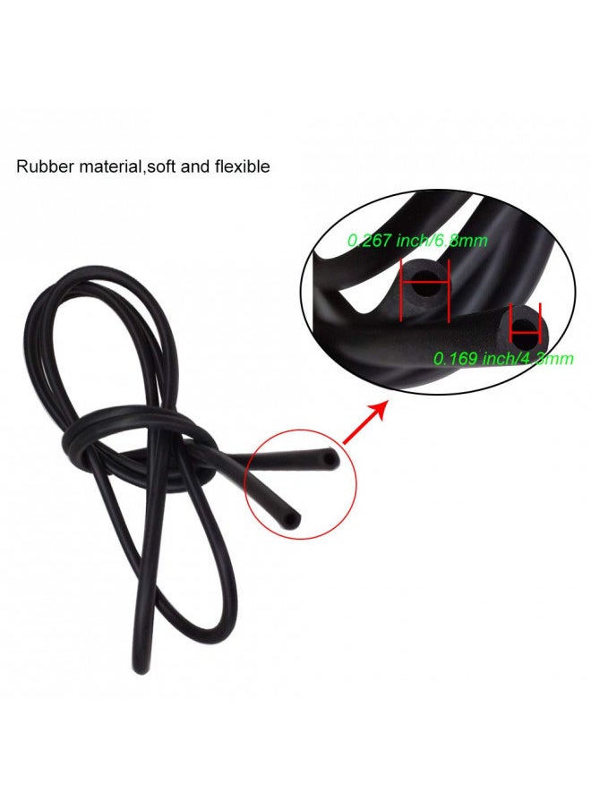 BUENNUS BUENNUS Universal Car Windshield Washer Hose Repair Kit 200cm/78.8inch Windshield Wiper Fluid Tube with 9 Pieces Hose White Connectors Wiper Fluid Hose Kit Connect Car Water Pump and Wiper Nozzles  - Image 2