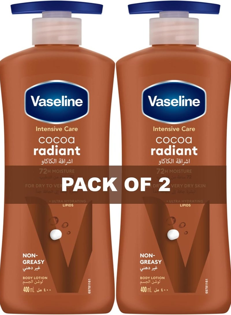 Vaseline Cocoa Radiant Body Lotion, 2 X 400ml - Image 1
