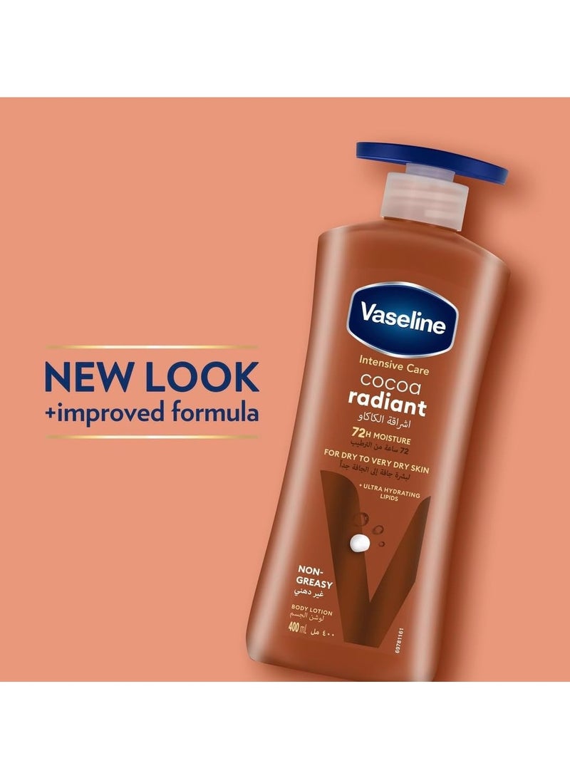 Vaseline Cocoa Radiant Body Lotion, 2 X 400ml - Image 2