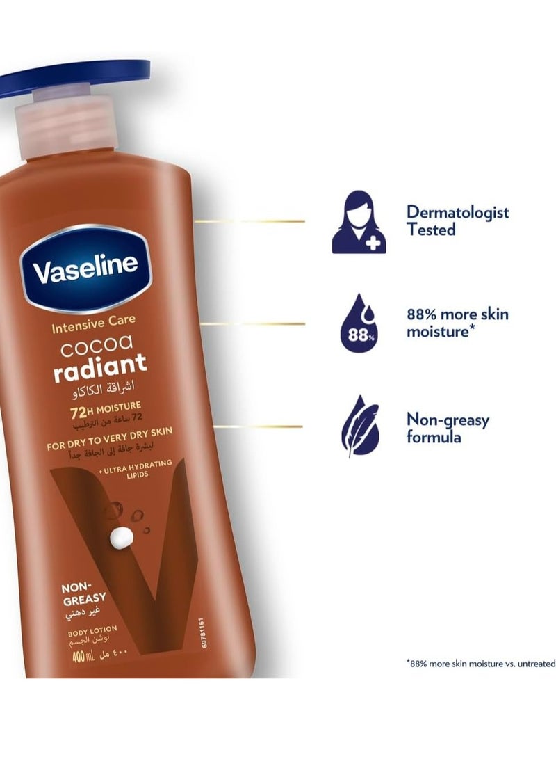Vaseline Cocoa Radiant Body Lotion, 2 X 400ml - Image 5