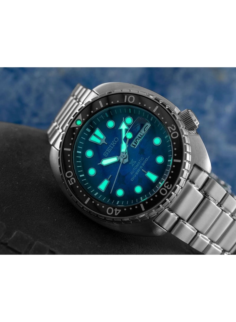 Seiko ساعة الغوص بروسبكس "أنقذ المحيط" SRPE33K1، 43.8 مم قرص أزرق، علبة وسوار من الفولاذ المقاوم للصدأ، 200 م مقاومة للماء - Image 5
