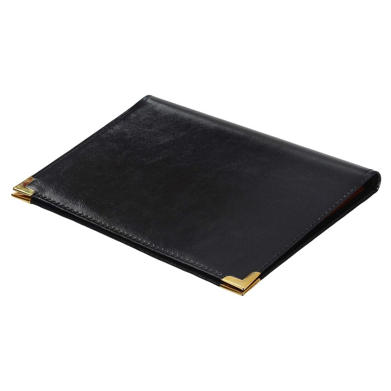 FUTURE X A5 Bill Folder for Restaurant and Hotel with Card and Receipt Holder, Business File Folder, Document Holder, Portfolio/Organizer/Planner (Pack of 6)_J, Black - Image 3