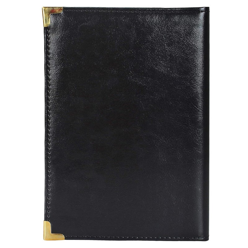 FUTURE X A5 Bill Folder for Restaurant and Hotel with Card and Receipt Holder, Business File Folder, Document Holder, Portfolio/Organizer/Planner (Pack of 6)_J, Black - Image 2