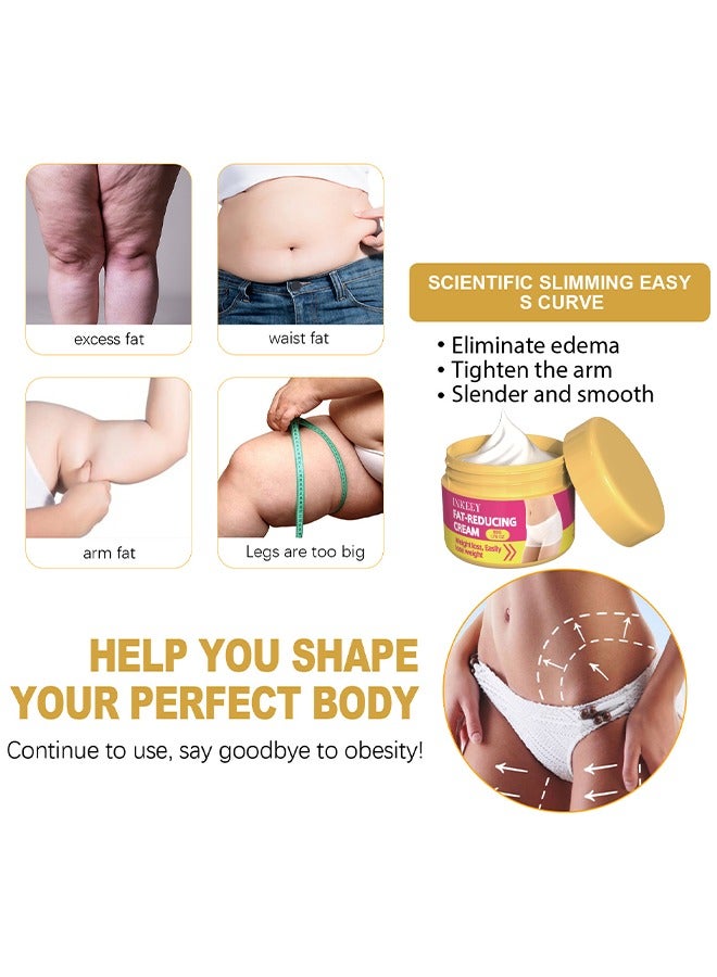 INKEEY 50G Fat-Reducing Cream, Fat Burner Slimming Body Massage Sculpting Cream Anti Cellulite Cream For Belly Waist Thighs Abdomen Firming Tighten Skin - Image 4