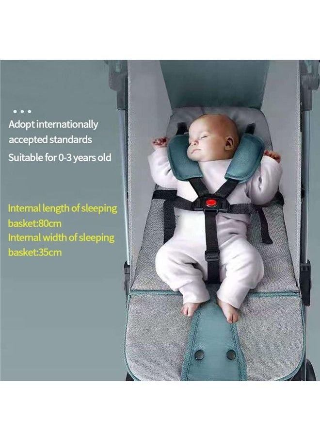Beauenty Lightweight foldable baby safety comfort belt with additional storage space and sunshade suitable for newborn travel baby strollers  - Image 4