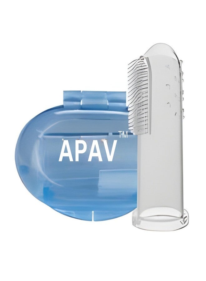 APAV Silicone Baby Finger Toothbrush, BPA/BPS Free, Great for Massaging & Cleaning Gums and Tounge designed for Kids & New born Baby, (Blue) - Image 1