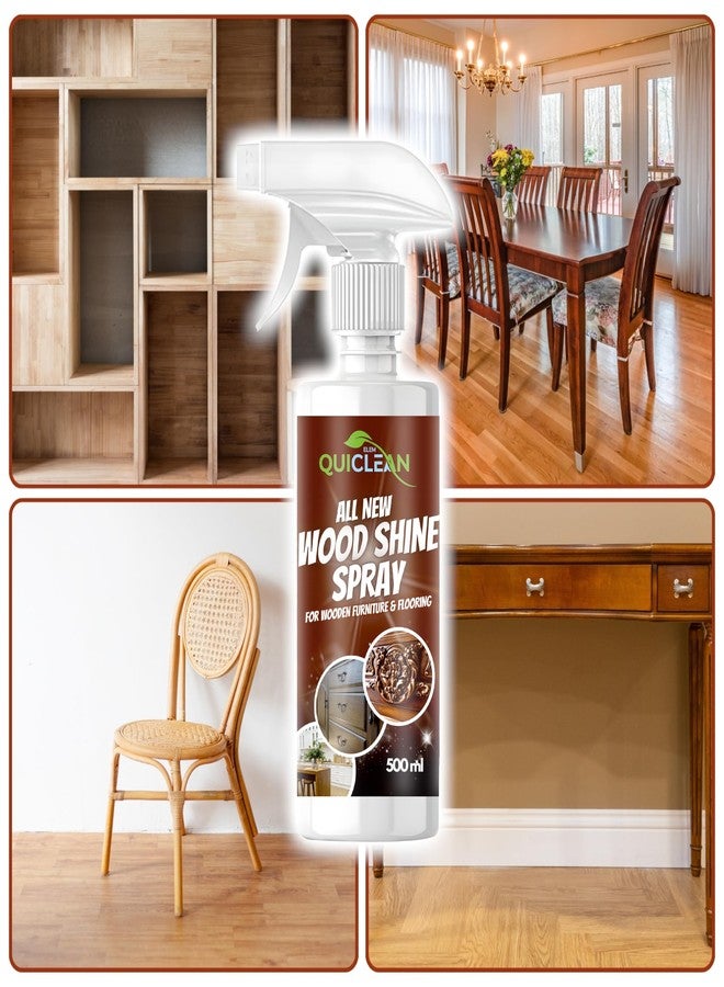 Quiclean All New Wood Shiner Spray for Furniture 500ml x 2| Natural Wood Polish & Conditioner | Wood Polish for Furniture, laminates & flooring | Cleans, Protects & Shines Ply | PK of 2 - Image 5
