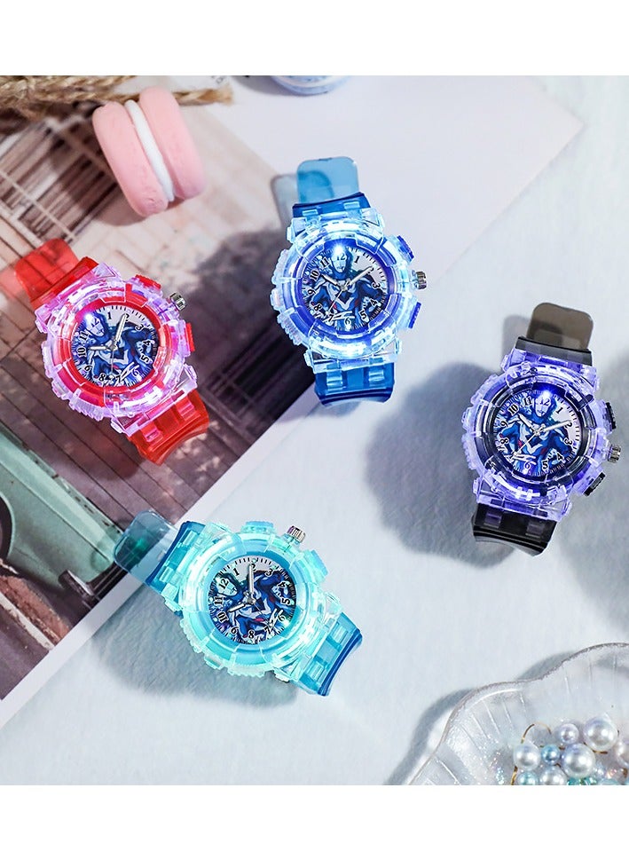Set of 4 Ultraman Kids Watches – Luminous Analog Wristwatches for Boys & Girls Ages 3–12, Easy-to-Read Time Display, Cartoon Gift Set for Birthday or School  - Image 2
