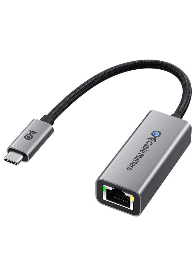 Cable Matters USB C to Ethernet Adapter, Gigabit Ethernet to USB C Network Adapter for 1000Mbps, Compatible with MacBook, iPhone 16 Pro/Max, iPad Pro, Dell XPS, Surface, and More - Image 1