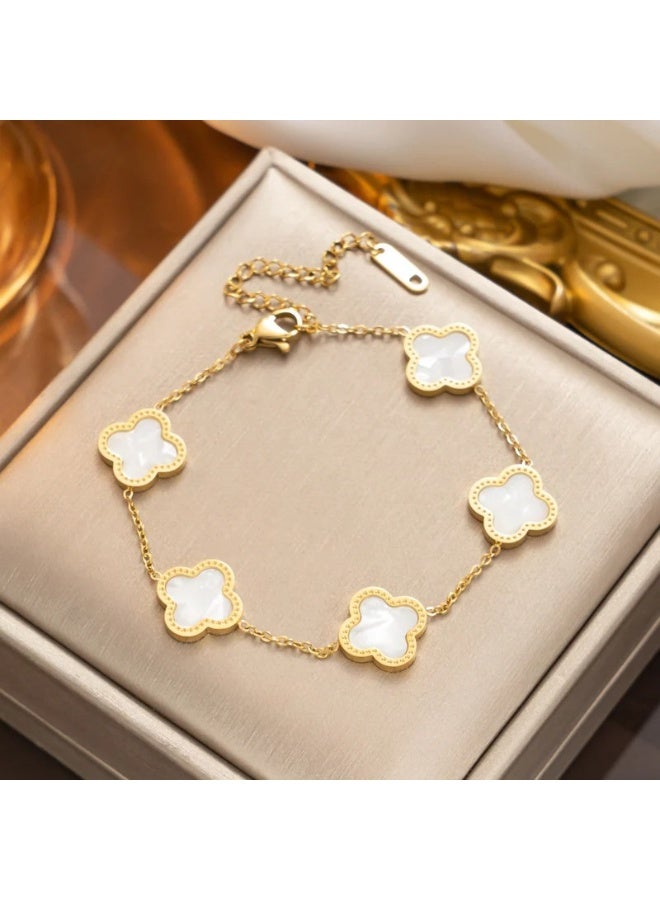 Ligant Gold Bracelet "Golden Prestige Line" - Luxury Modern Design Chain - Elegant Fashion Jewelry for Women