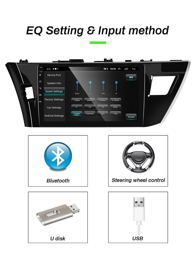 SHEZA STAR - Android Screen For Toyota Corolla 2014 2015 2016 2GB RAM 32GB Memory Support Apple Carplay Android Auto Full HD IPS Touch Screen Display and Backup Camera included - Image 1