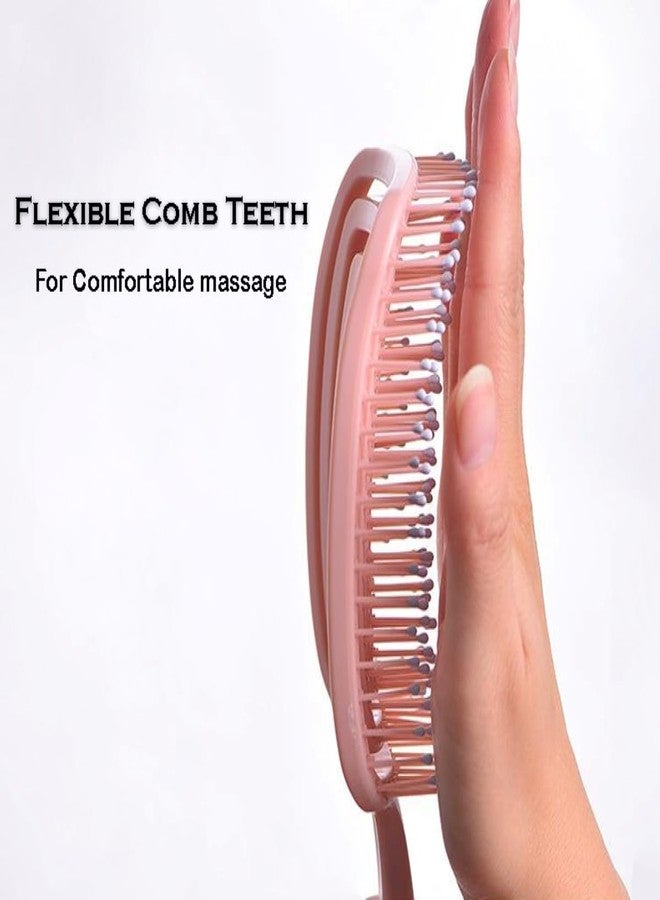 VIHAX Hair Brush for Men & Women | Hair Comb for Scalp Care| Special Formulated Bristles | Curved and Vented Detangling Hair Brush (RECTANGULAR SHAPE) - Image 5