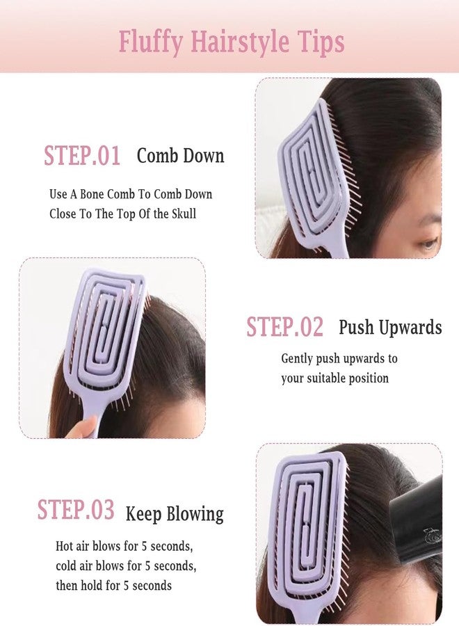 VIHAX Hair Brush for Men & Women | Hair Comb for Scalp Care| Special Formulated Bristles | Curved and Vented Detangling Hair Brush (RECTANGULAR SHAPE) - Image 4