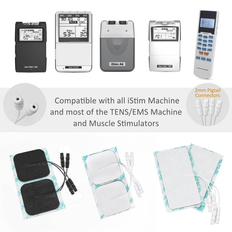 iSTIM Super Soft 2"x2" TENS Unit Electrodes for TENS Massage EMS - 100% Japanese Gel (2"x2"-16 Pieces) - Image 2