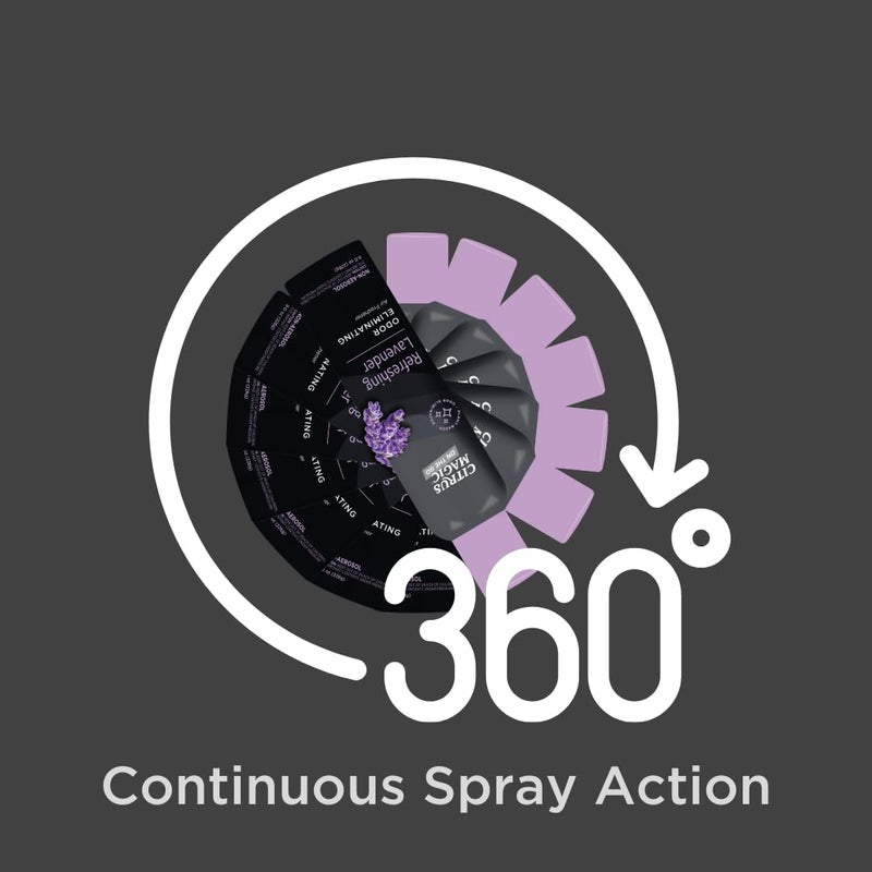 Citrus Magic رذاذ معطر هواء لإزالة الروائح من سيتروس ماجيك للسيارات، لافندر منعش، 8 أونصات، عبوة من 2 - Image 3